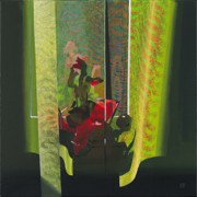 „W oknie”, 70x70 cm, akryl, 2015