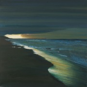 „Pejzaż morski” olej, płótno, 70x70 cm, 2009