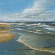 „Morze”, olej, płótno, 30x30 cm, 2009