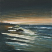 „Morze”, olej, płótno, 30x30 cm, 2009