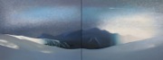 „Przełęcz” (dyptyk), olej, płótno, 60x162 cm, 2010