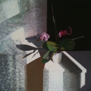 „Storczyk”, akryl, płótno, 70x70 cm, 2012