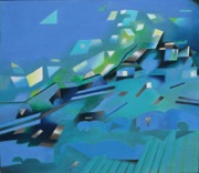 „Niebobieski”, olej, płótno, 70x80 cm, 2002