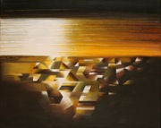 „Miedziany świt”, olej, płótno, 60x75 cm, 2003
