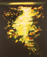 „Chaty”, olej, płótno, 110x92 cm, 1997
